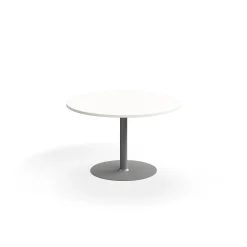 Pyöreä pöytä VERTICUS Ø1200x720 mm, valkoinen/hopea