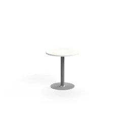 Pyöreä pöytä VERTICUS Ø700x720 mm, valkoinen/hopea