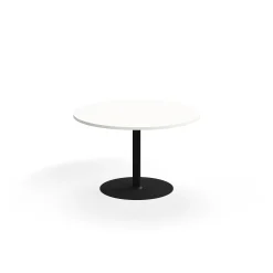 Pyöreä pöytä VERTICUS Ø1200x720 mm, valkoinen/musta