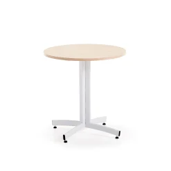 Pyöreä ruokapöytä SANNA Ø700x720 mm, valkoinen/koivu