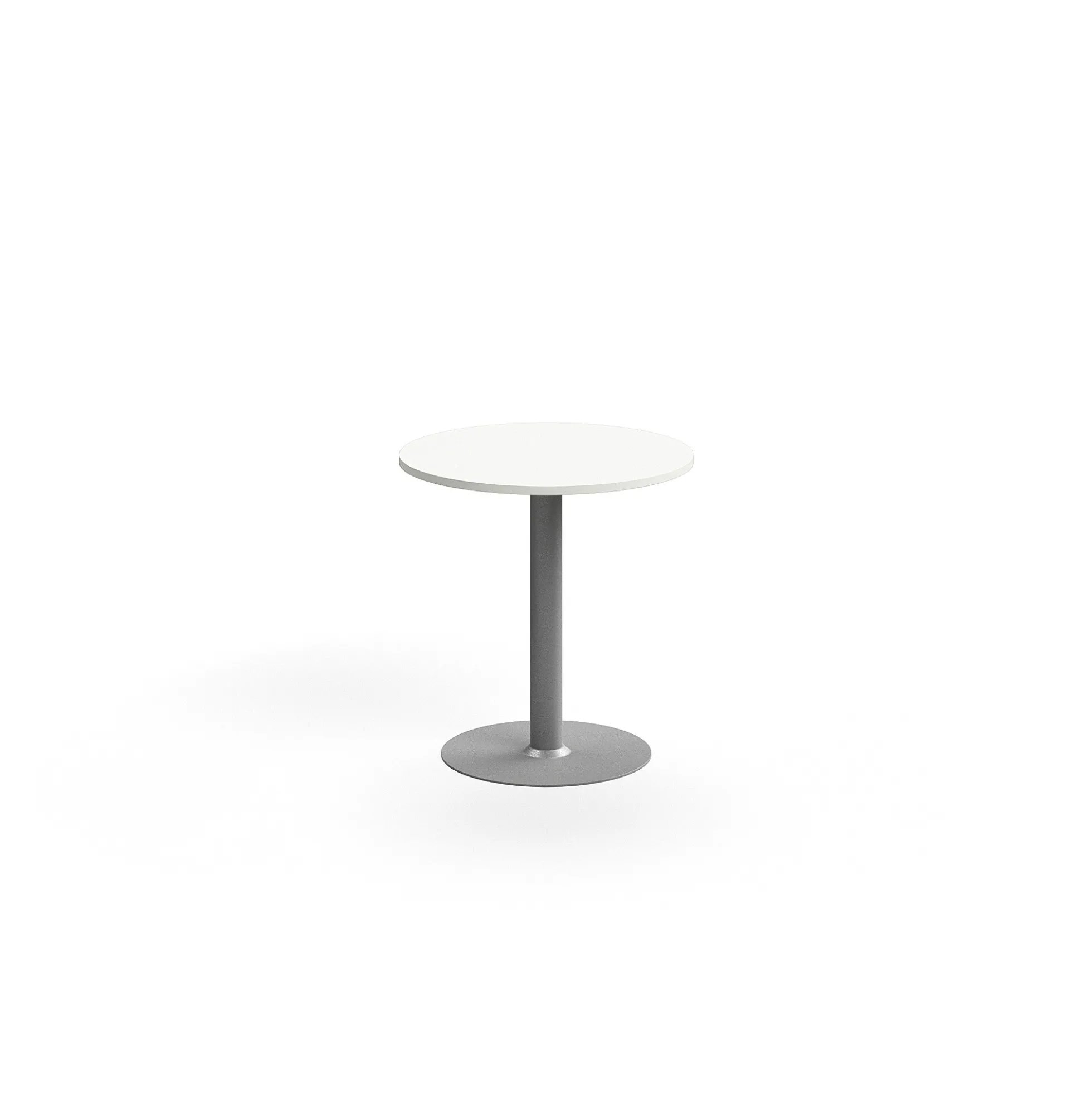 Pöytä ALVA Ø700x720 mm, korkeapainelaminaatti, hopea/valkoinen