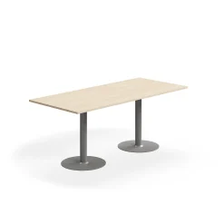 Pöytä ALVA 1800x800x720 mm, korkeapainelaminaatti, hopea/koivu