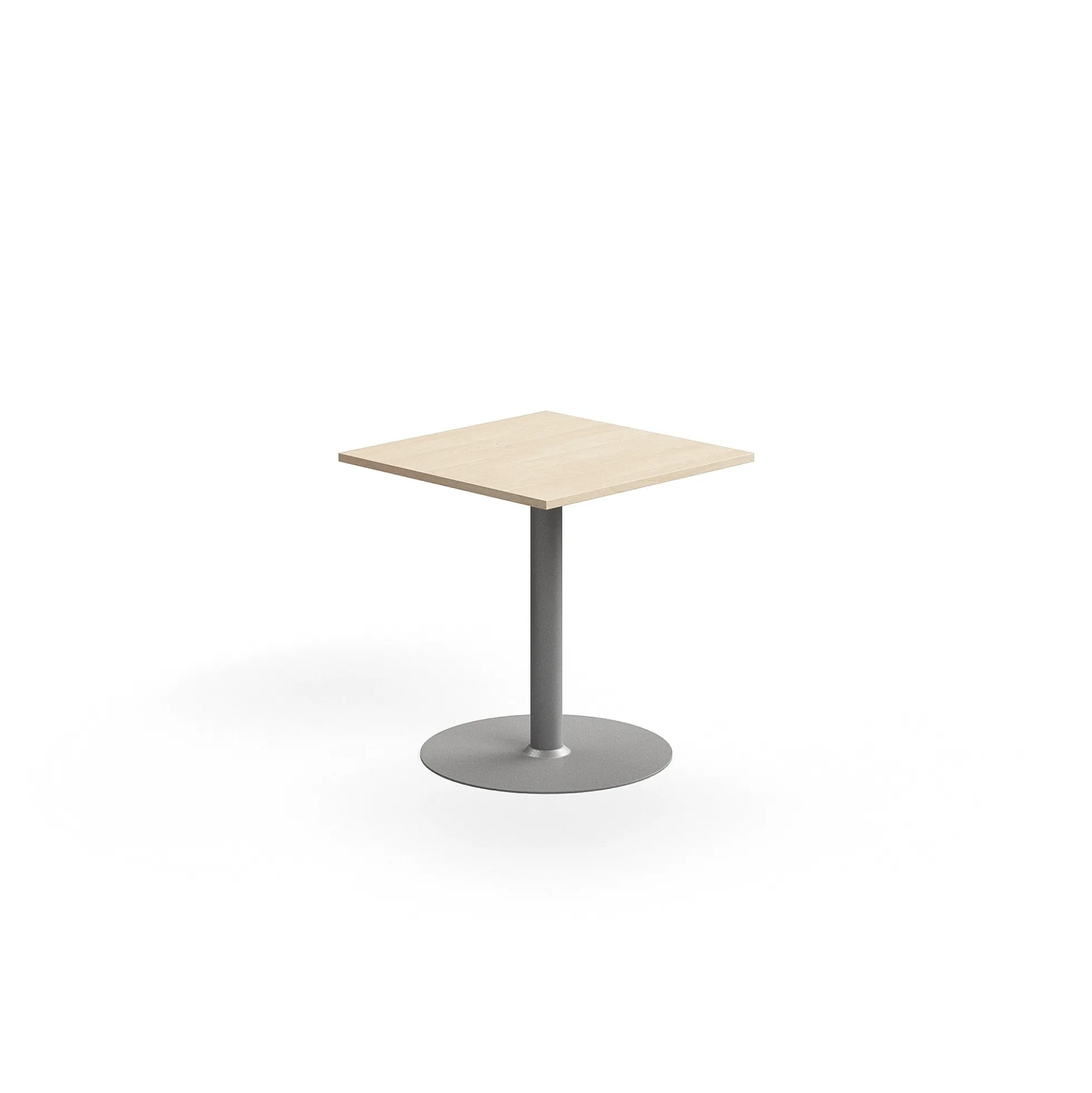 Pöytä ALVA 700x700x720 mm, korkeapainelaminaatti, hopea/koivu