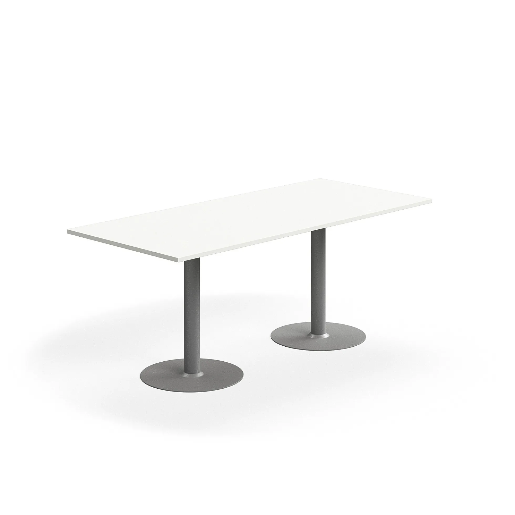 Pöytä ALVA 1800x800x720 mm, korkeapainelaminaatti, hopea/valkoinen
