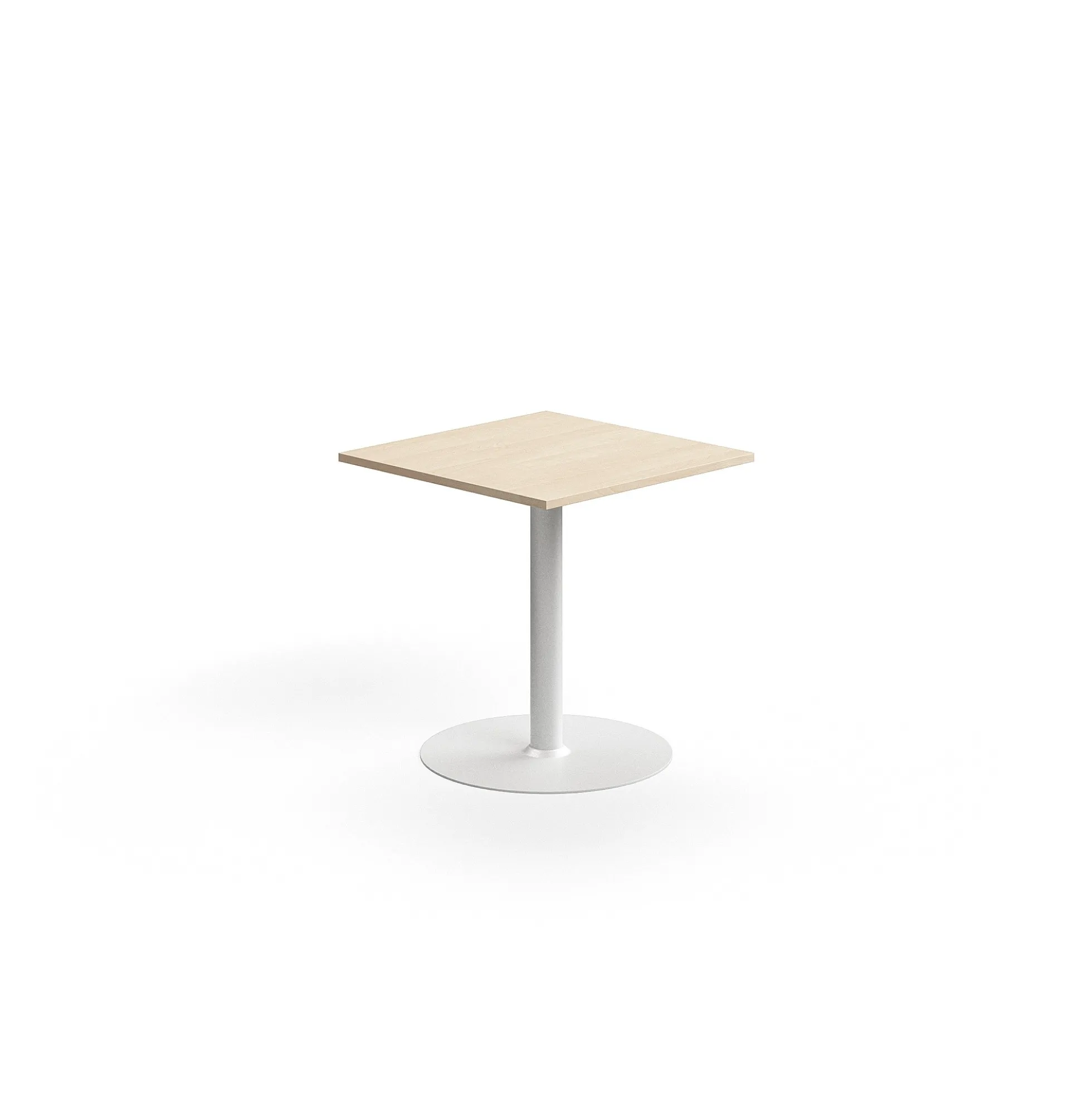 Pöytä ALVA 700x700x720 mm, korkeapainelaminaatti, valkoinen/koivu