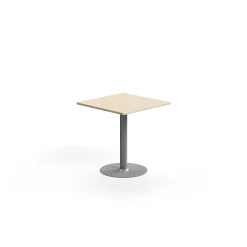 Pöytä ALVA 700x700x720 mm, lattiaan kiinnitettävä, korkeapainelaminaatti, hopea/koivu