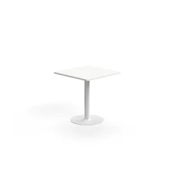 Pöytä ALVA 700x700x720 mm, lattiaan kiinnitettävä, korkeapainelaminaatti, valkoinen