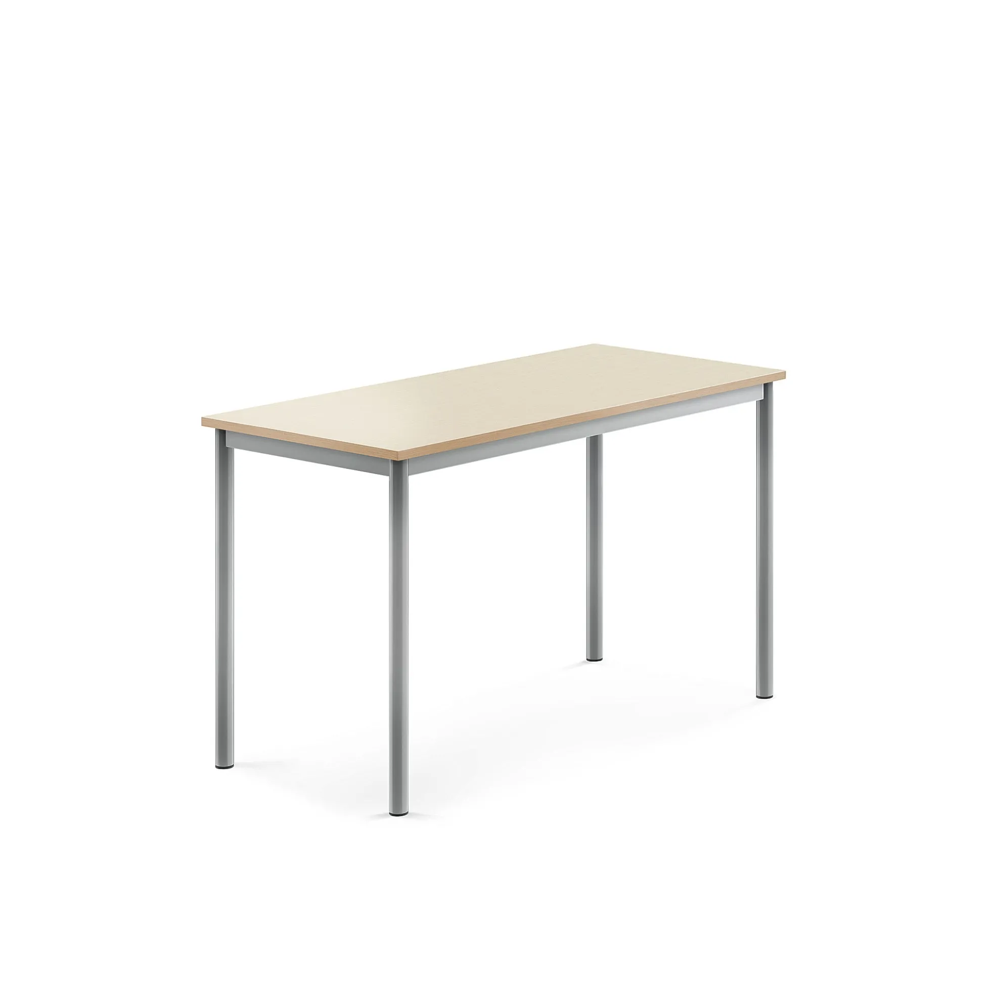 Pöytä BORÅS Korkeapainelaminaatti HPL, 1200x600x720 mm, koivu, hopeanharmaa