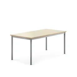 Pöytä BORÅS Korkeapainelaminaatti HPL, 1400x700x600 mm, koivu, hopeanharmaa