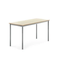 Pöytä BORÅS Korkeapainelaminaatti HPL, 1400x600x720 mm, koivu, hopeanharmaa