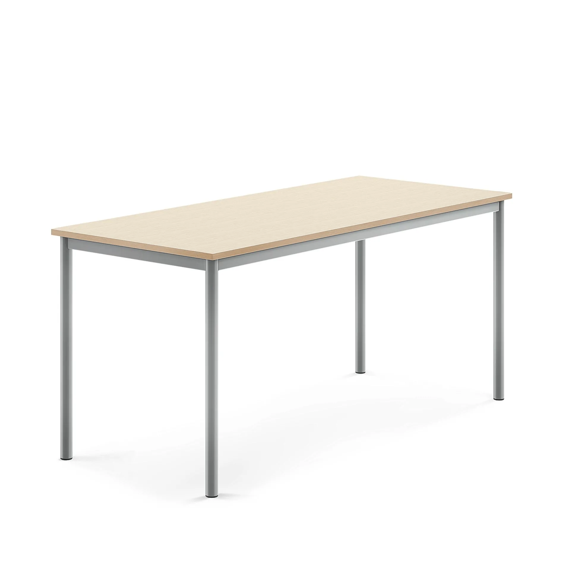Pöytä BORÅS Korkeapainelaminaatti HPL, 1600x700x720 mm, koivu, hopeanharmaa