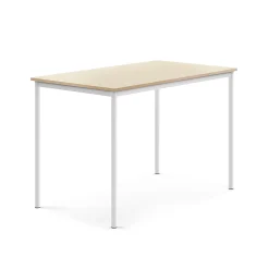 Pöytä BORÅS Korkeapainelaminaatti HPL, 1400x800x900 mm, koivu, valkoinen