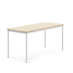 Pöytä BORÅS Korkeapainelaminaatti HPL, 1600x700x720 mm, koivu, valkoinen