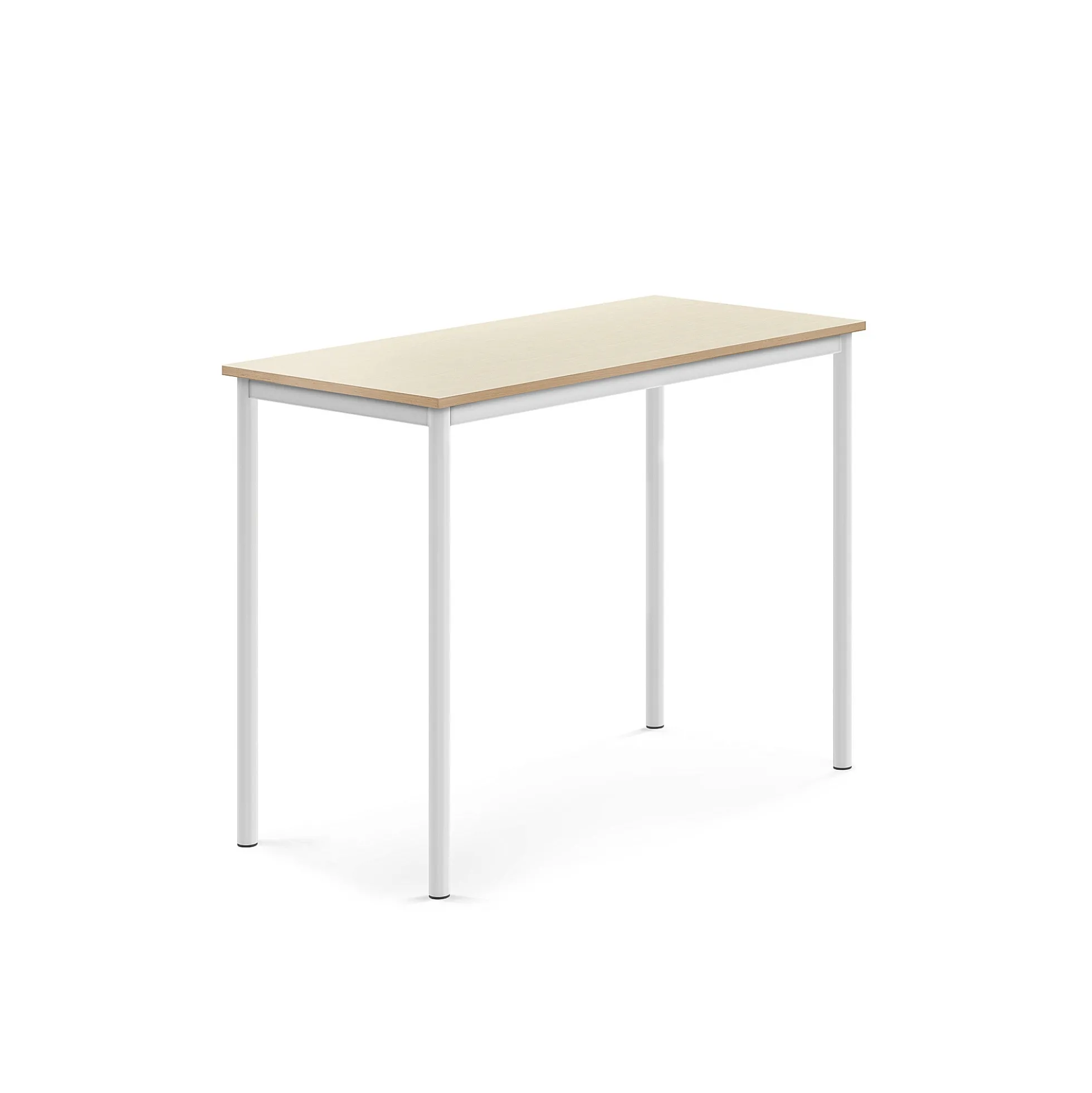 Pöytä BORÅS Korkeapainelaminaatti HPL, 1200x600x900 mm, koivu, valkoinen