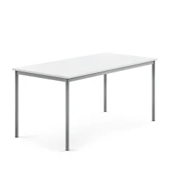 Pöytä BORÅS Korkeapainelaminaatti HPL, 1600x800x720 mm, valkoinen, hopeanharmaa