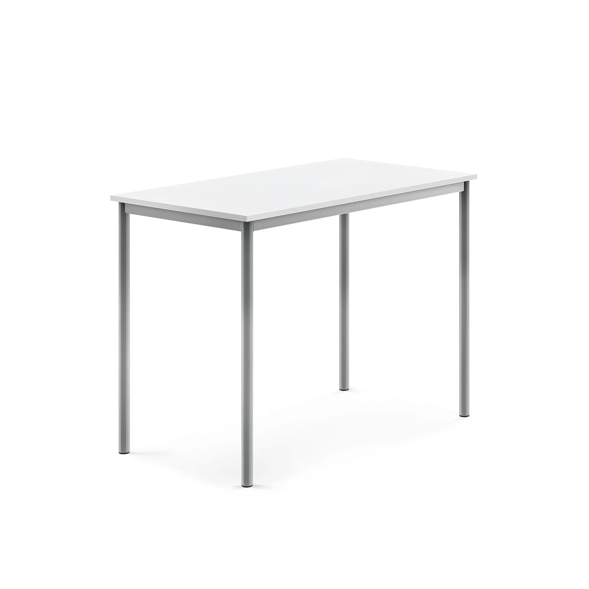 Pöytä BORÅS Korkeapainelaminaatti HPL, 1200x700x900 mm, valkoinen, hopeanharmaa