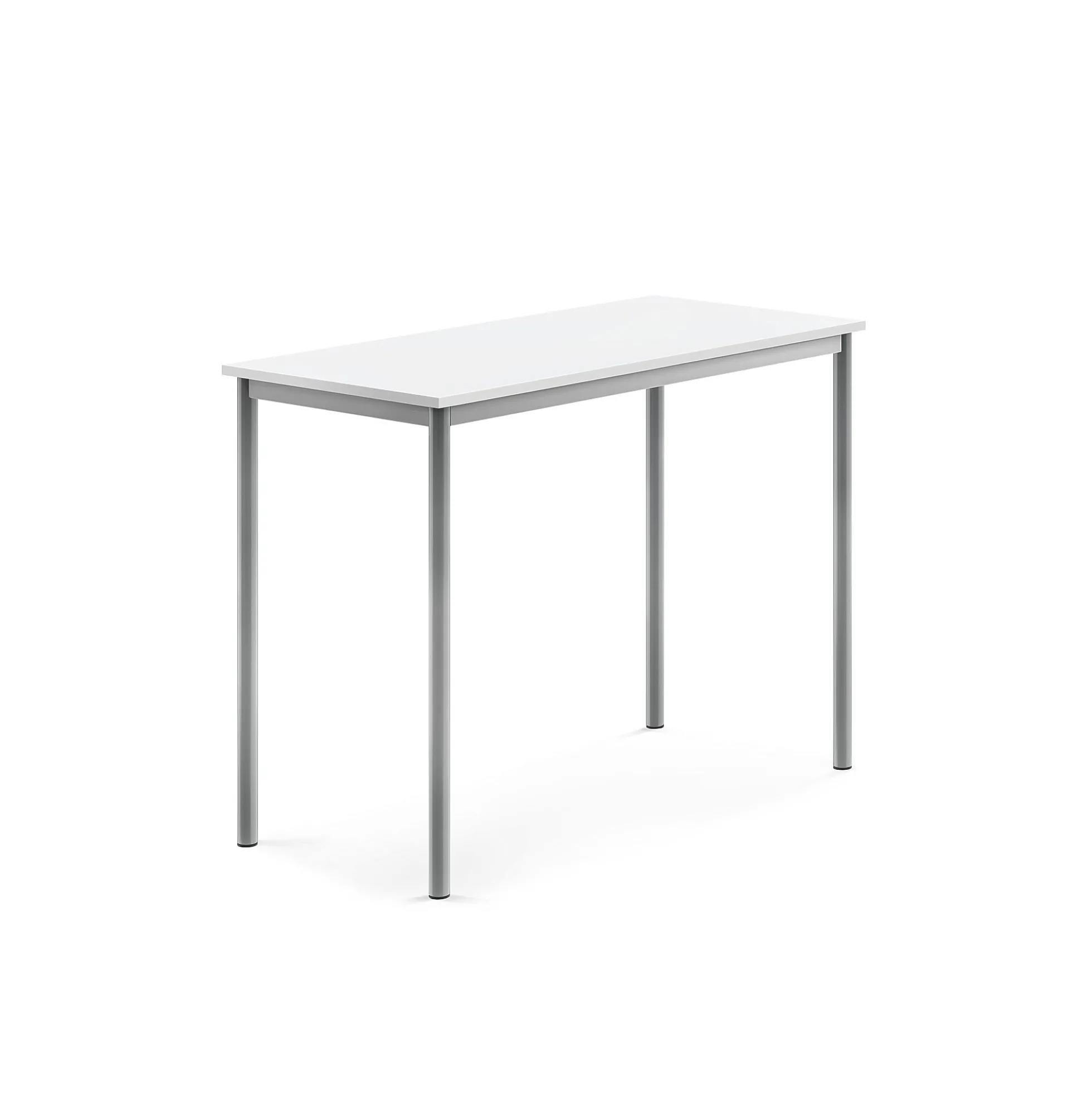 Pöytä BORÅS Korkeapainelaminaatti HPL, 1200x600x900 mm, valkoinen, hopeanharmaa