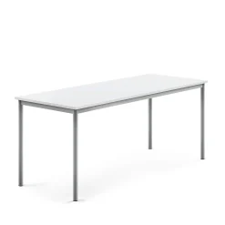 Pöytä BORÅS Korkeapainelaminaatti HPL, 1800x700x720 mm, valkoinen, hopeanharmaa