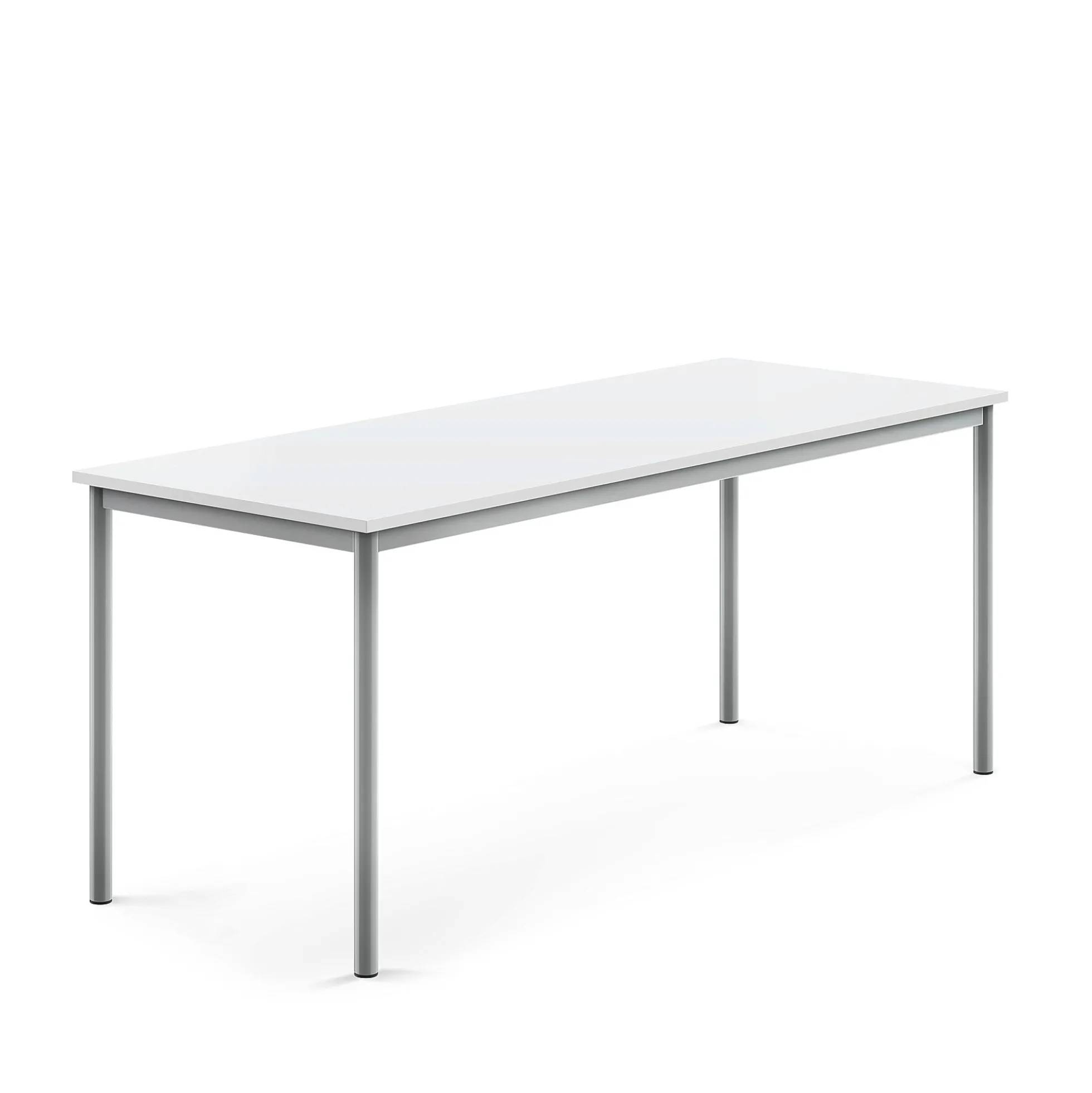 Pöytä BORÅS Korkeapainelaminaatti HPL, 1800x700x720 mm, valkoinen, hopeanharmaa