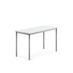 Pöytä BORÅS Korkeapainelaminaatti HPL, 1200x600x720 mm, valkoinen, hopeanharmaa