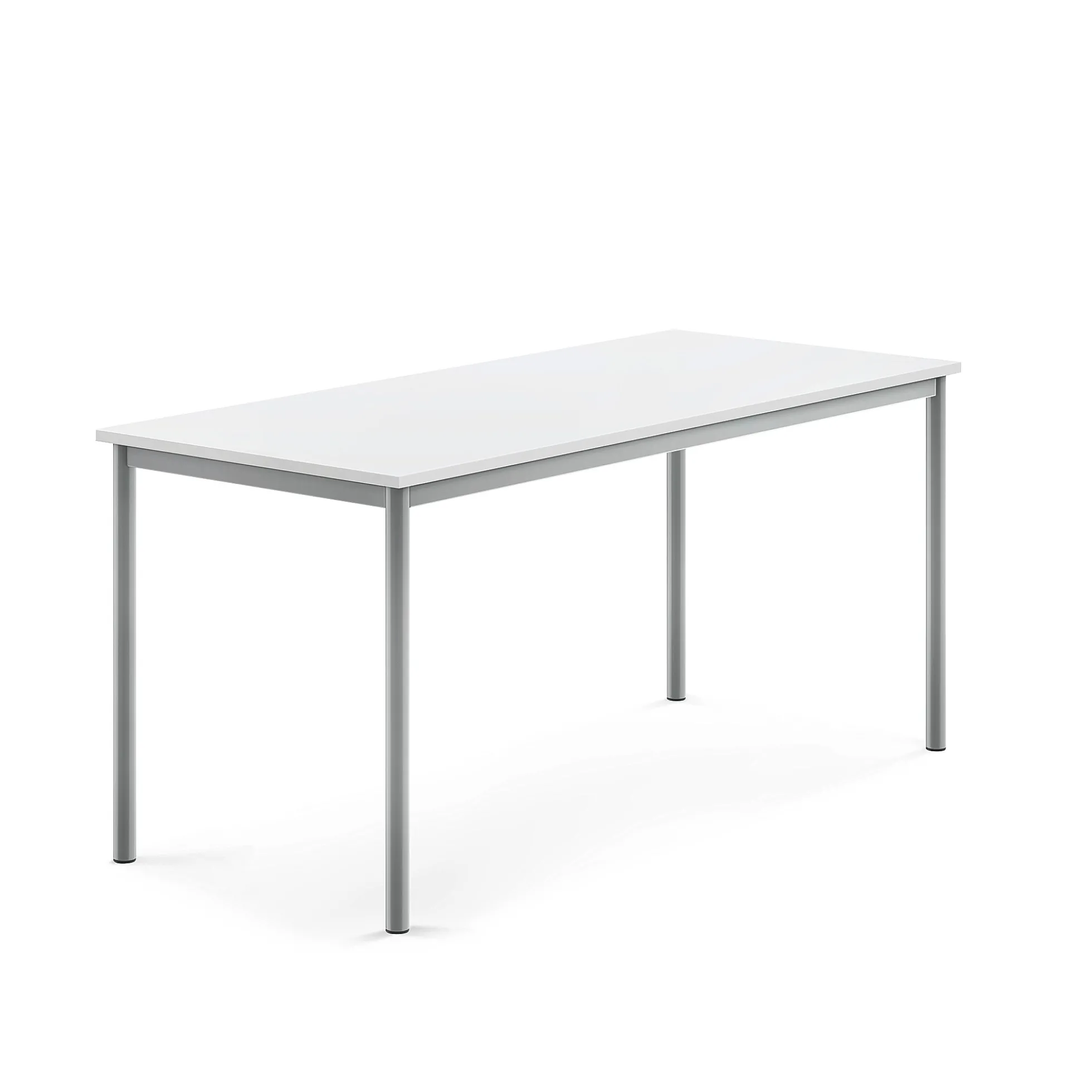 Pöytä BORÅS Korkeapainelaminaatti HPL, 1600x700x720 mm, valkoinen, hopeanharmaa