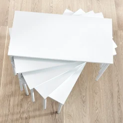 Pöytä BORÅS Korkeapainelaminaatti HPL, 1200x700x720 mm, valkoinen, hopeanharmaa