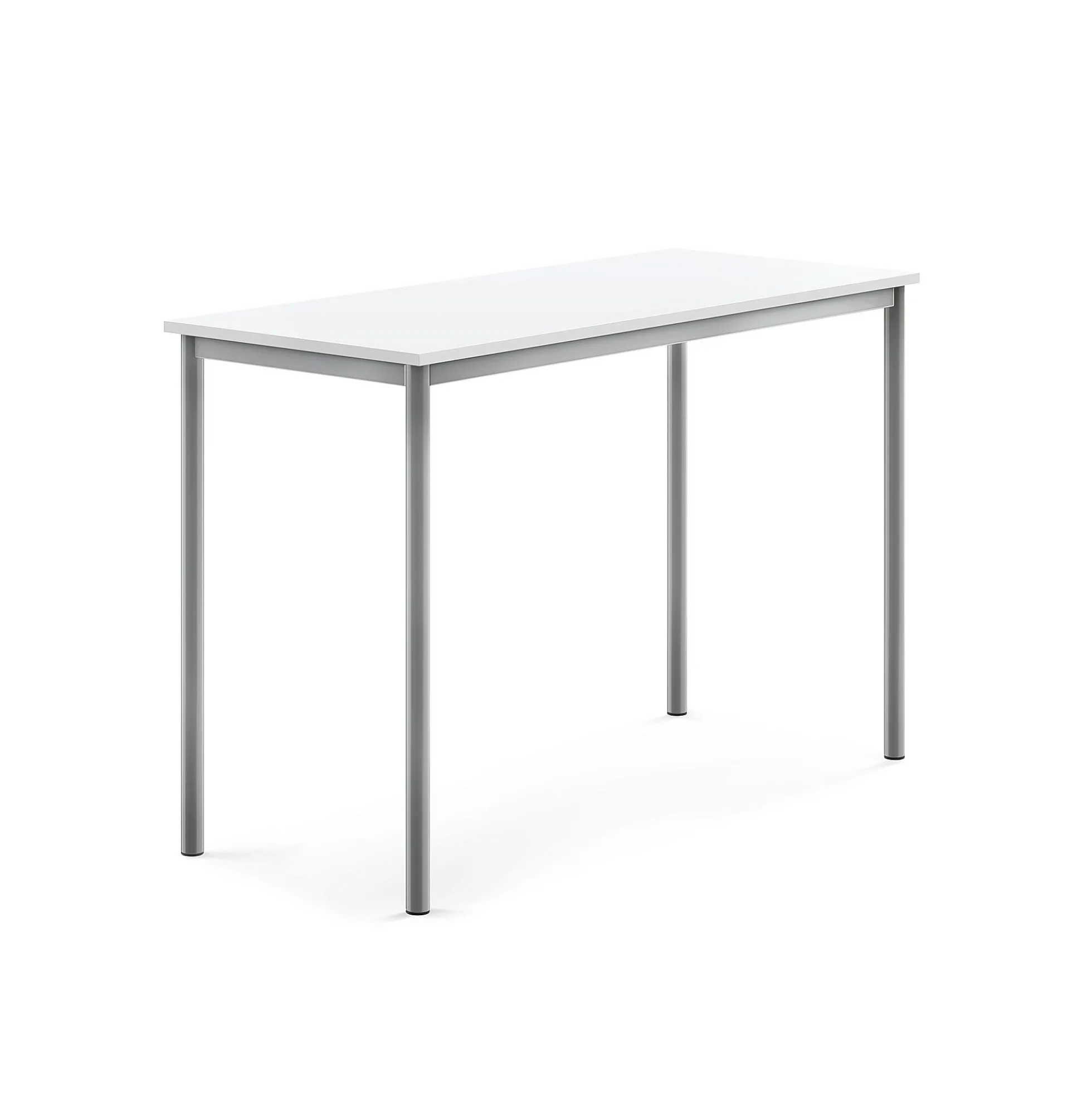 Pöytä BORÅS Korkeapainelaminaatti HPL, 1400x600x900 mm, valkoinen, hopeanharmaa