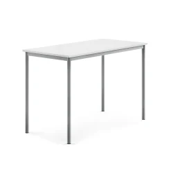 Pöytä BORÅS Korkeapainelaminaatti HPL, 1400x700x900 mm, valkoinen, hopeanharmaa