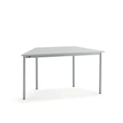 Pöytä BORÅS TRAPETS 1400x700x720 mm, harmaa laminaatti, hopeanharmaa