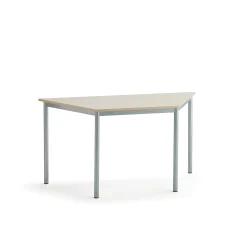 Pöytä BORÅS TRAPETS 1200x600x720 mm, harmaa laminaatti, hopeanharmaa