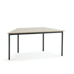 Pöytä BORÅS TRAPETS 1600x800x720 mm, koivulaminaatti, antrasiitinharmaa