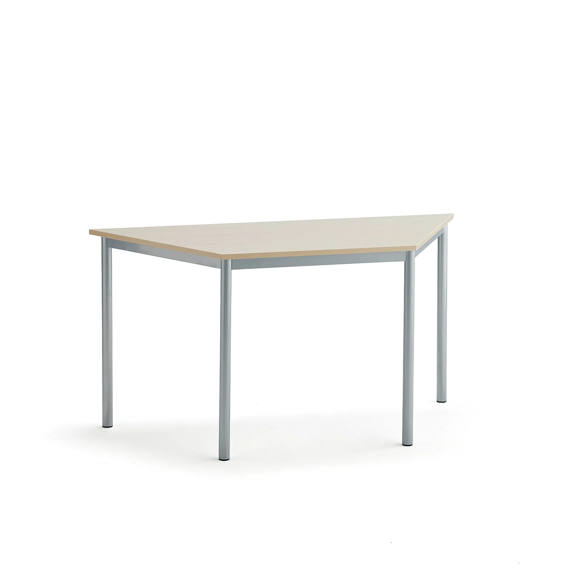 Pöytä BORÅS TRAPETS 1400x700x720 mm, koivulaminaatti, hopeanharmaa