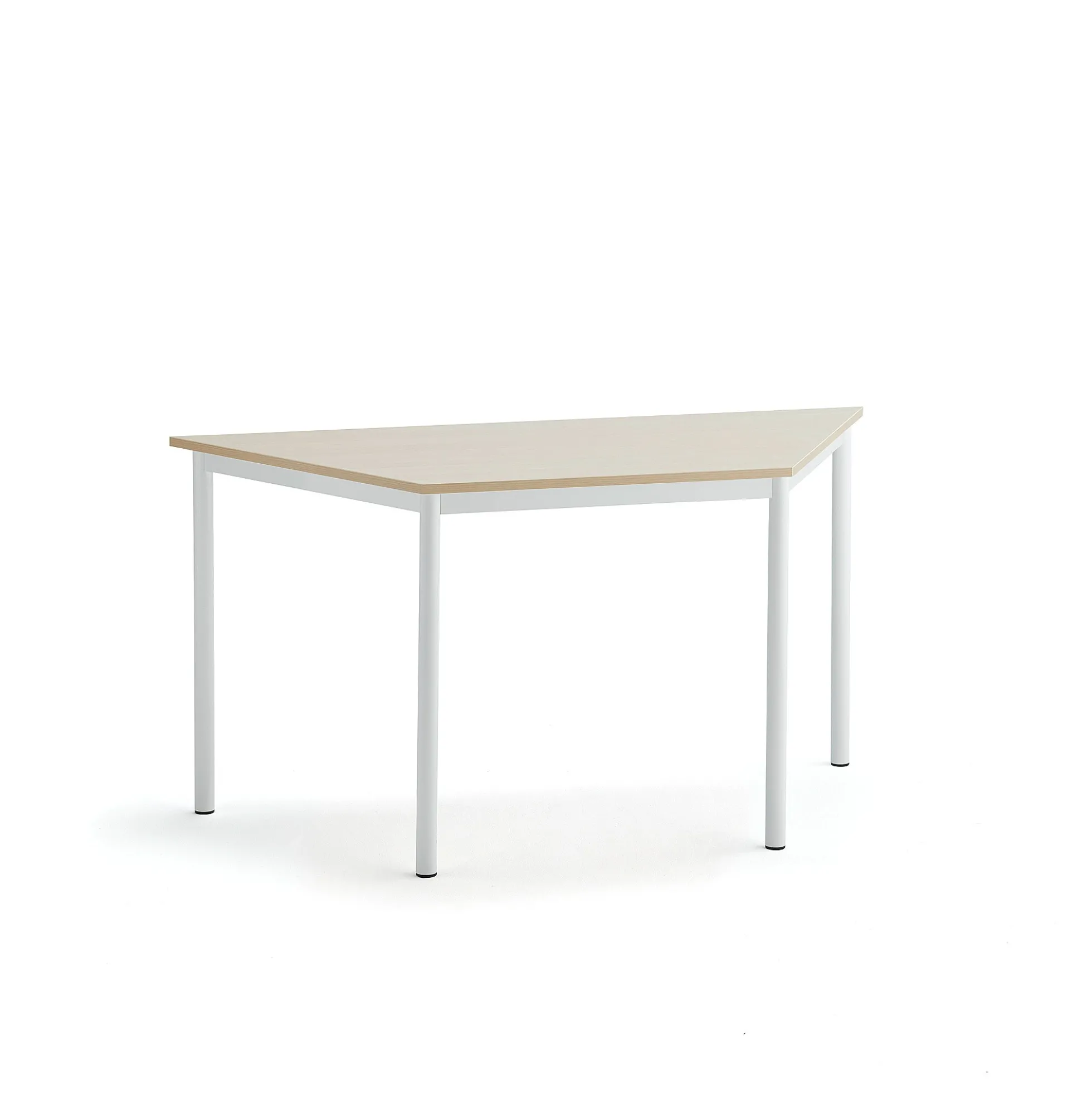 Pöytä BORÅS TRAPETS 1200x600x720 mm, koivulaminaatti, valkoinen