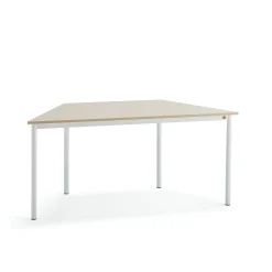 Pöytä BORÅS TRAPETS 1600x800x720 mm, koivulaminaatti, valkoinen