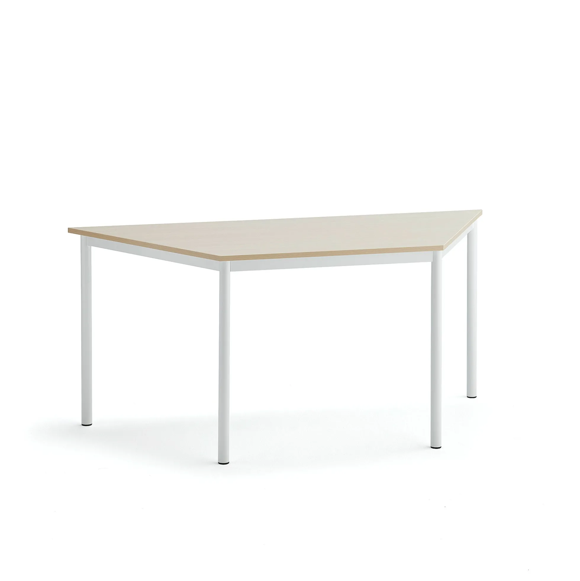 Pöytä BORÅS TRAPETS 1600x800x720 mm, koivulaminaatti, valkoinen
