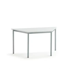 Pöytä BORÅS TRAPETS 1400x700x720 mm, valkoinen laminaatti, antrasiitinharmaa