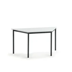 Pöytä BORÅS TRAPETS 1200x600x720 mm, valkoinen laminaatti, antrasiitinharmaa