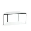 Pöytä BORÅS TRAPETS 1600x800x720 mm, valkoinen laminaatti, antrasiitinharmaa