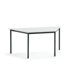 Pöytä BORÅS TRAPETS 1600x800x720 mm, valkoinen laminaatti, antrasiitinharmaa