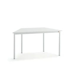 Pöytä BORÅS TRAPETS 1400x700x720 mm, valkoinen laminaatti, valkoinen