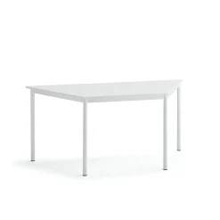 Pöytä BORÅS TRAPETS 1600x800x720 mm, valkoinen laminaatti, valkoinen