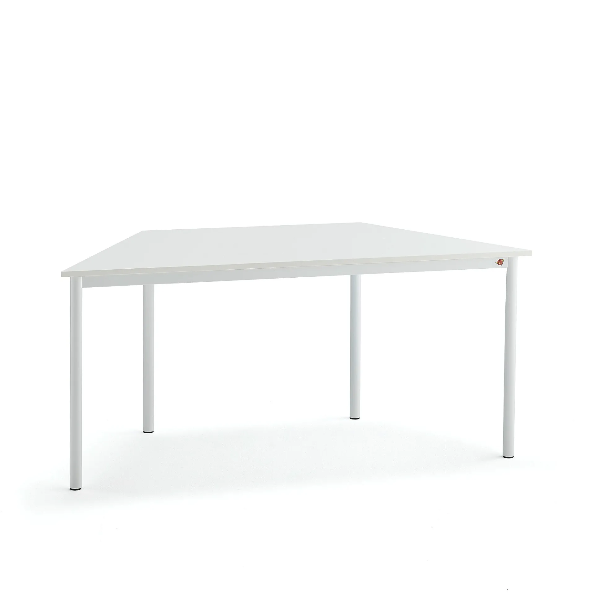 Pöytä BORÅS TRAPETS 1600x800x720 mm, valkoinen laminaatti, valkoinen