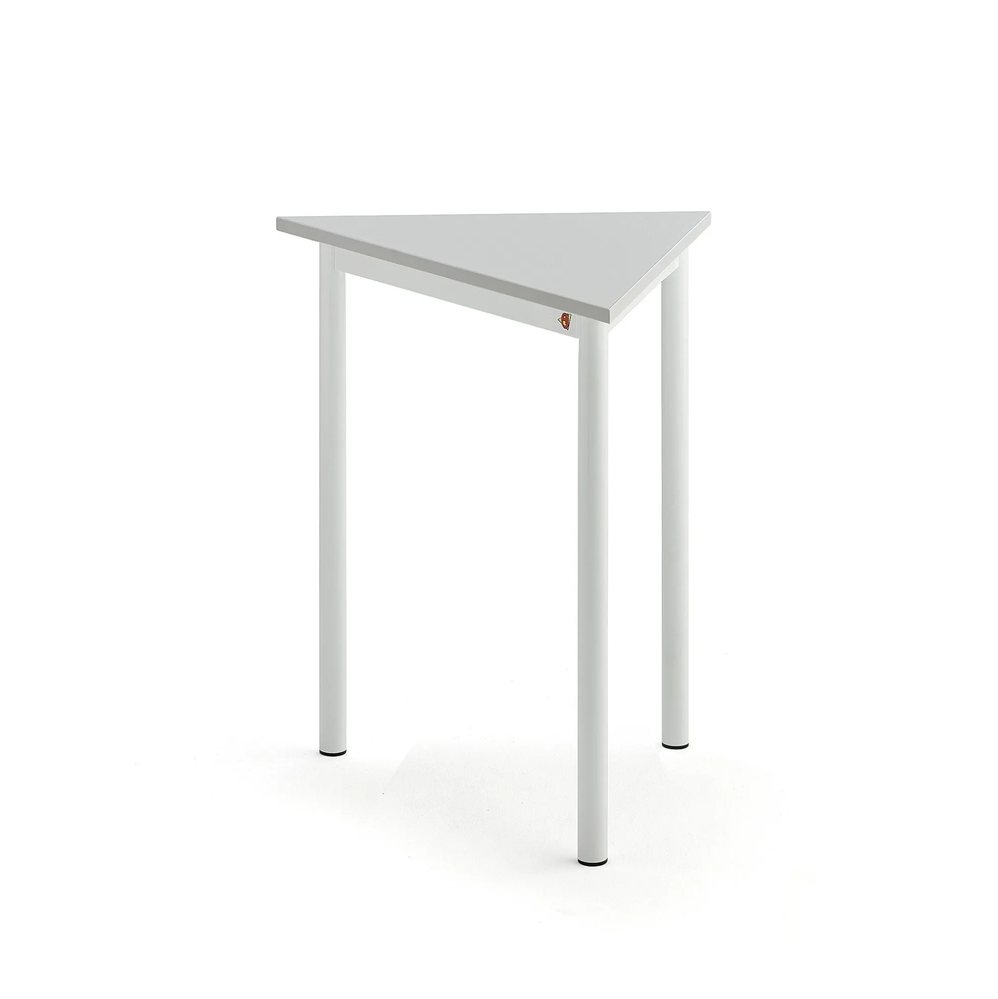 Pöytä BORÅS TRIANGEL 700x600x720 mm, harmaa laminaatti, valkoinen