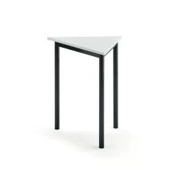 Pöytä BORÅS TRIANGEL 700x600x720 mm, valkoinen laminaatti, antrasiitinharmaa
