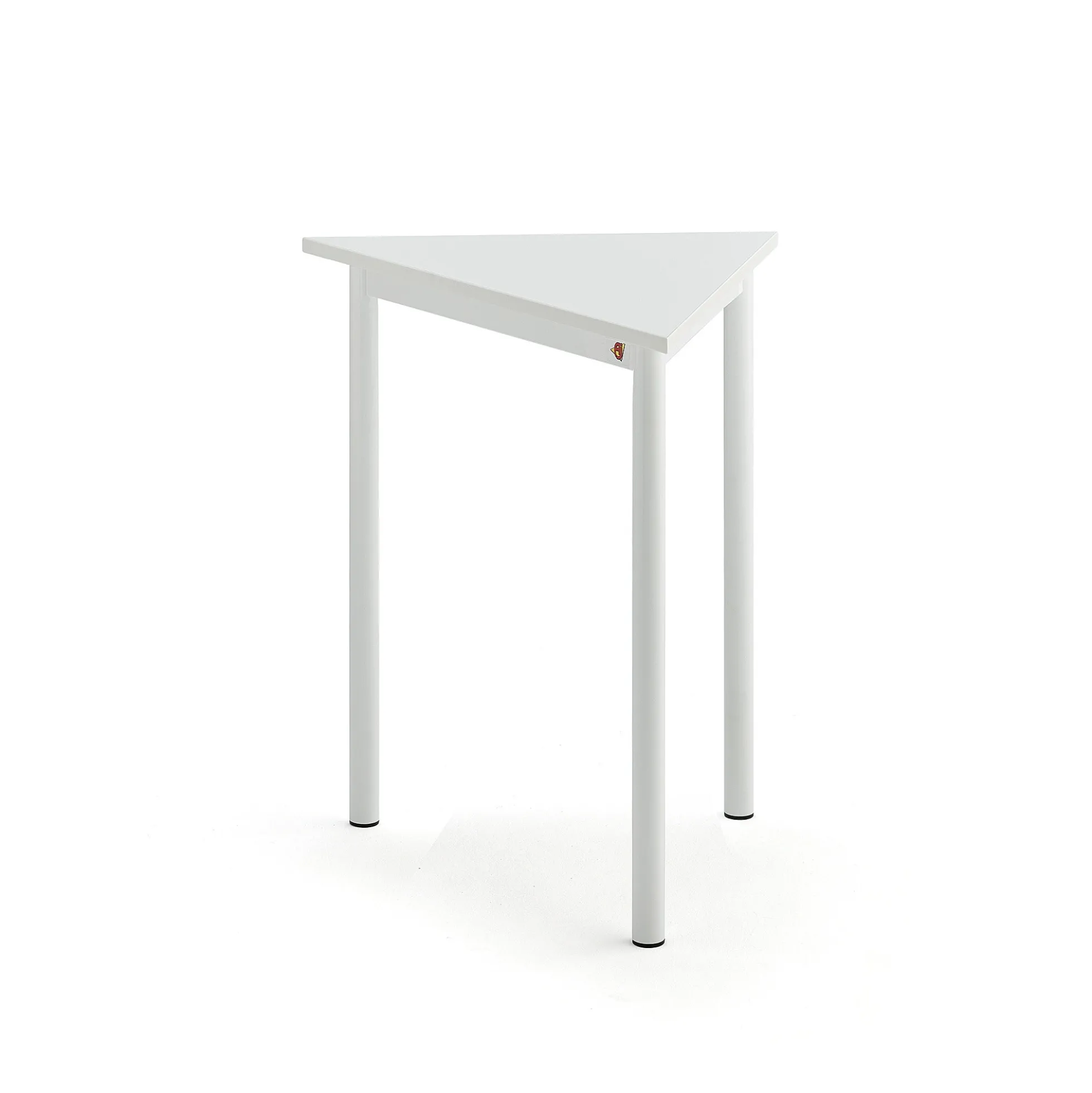 Pöytä BORÅS TRIANGEL 700x600x720 mm, valkoinen laminaatti, valkoinen