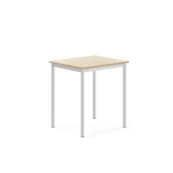 Pöytä BORÅS 700x600x760 mm, birch laminte, valkoinen