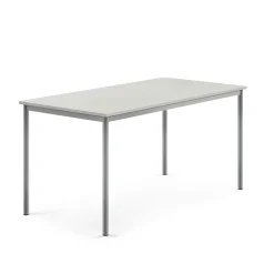 Pöytä BORÅS 1600x800x760 mm, harmaa laminaatti, hopeanharmaa
