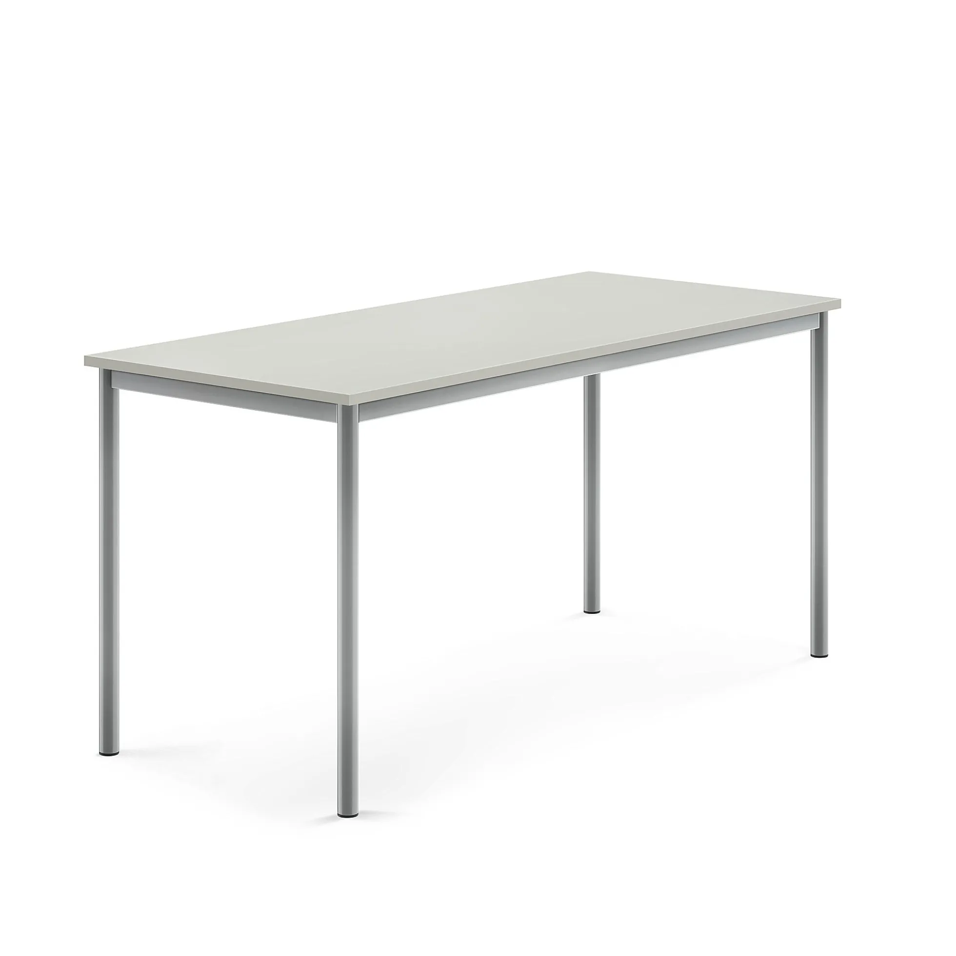 Pöytä BORÅS 1600x700x760 mm, harmaa laminaatti, hopeanharmaa