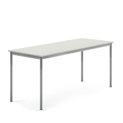 Pöytä BORÅS 1800x700x760 mm, harmaa laminaatti, hopeanharmaa