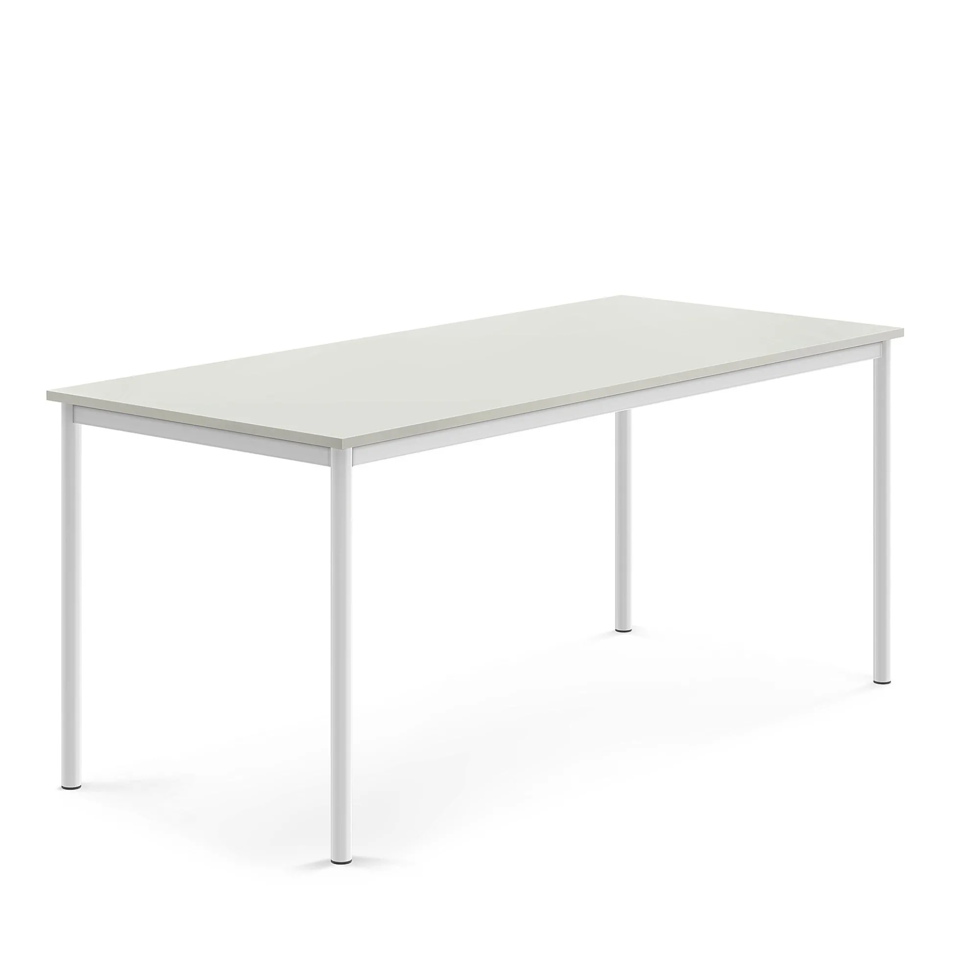 Pöytä BORÅS 1800x800x760 mm, harmaa laminaatti, valkoinen